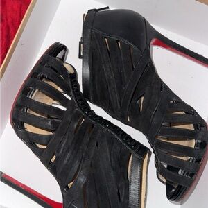 Christian Louboutin Black and Red Stiletto Heels